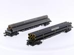 Schaal H0 Roco 46214 en 26781 Rongenwagens met buizen met..., Gebruikt, Overige typen, Ophalen of Verzenden, Roco