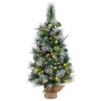 Kerstboom met verlichting - Kunstkerstboom - 90 cm - Met sta, Diversen, Verzenden, Nieuw