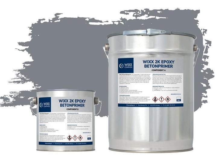 Wixx 2K Epoxy Betonprimer - 20L RAL 7046 | Telegrijs 2 20L, Doe-het-zelf en Bouw, Verf, Beits en Lak, Nieuw, Verzenden
