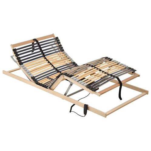 vidaXL Lamelbodem Bruin 80 x 190 cm Massief beukenhout, Huis en Inrichting, Slaapkamer | Bedden, Nieuw, Verzenden