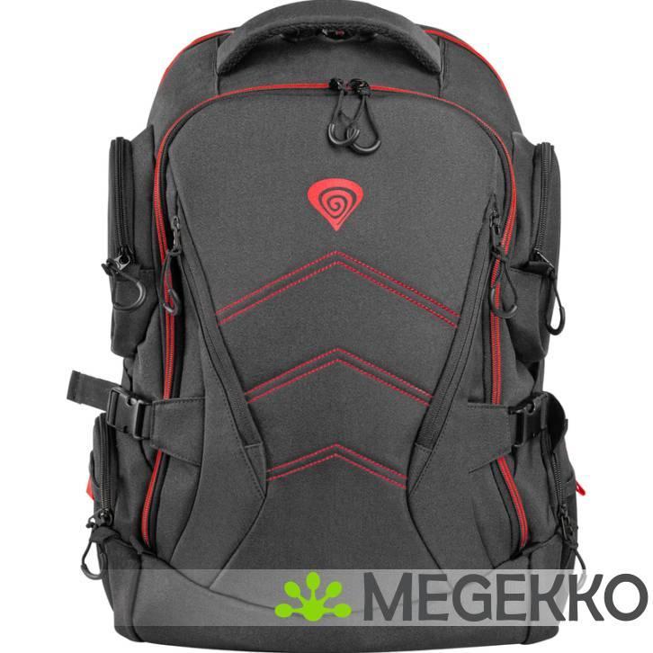 GENESIS NBG-1691 Pallad 550 17.3  Rugzak in zwart/rood, Computers en Software, Laptoptassen, Nieuw, Verzenden