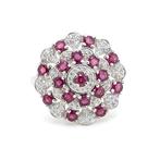 Zonder minimumprijs - Ring Verguld Robijn - Topaas - 18kt