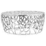 vidaXL Salontafel 70x30 cm gegoten aluminium zilverkleurig, Verzenden, Nieuw