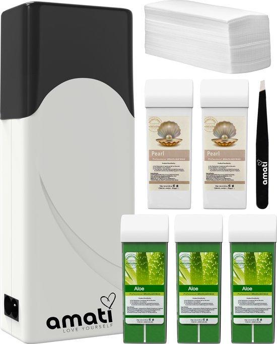 2dekans | Amati Wax Roller - met 5 Refills & Wax Strips -, Handtassen en Accessoires, Uiterlijk | Lichaamsverzorging, Ophalen of Verzenden