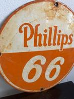 Rond vintage Phillips 66 emaille reclamebord – petroliana