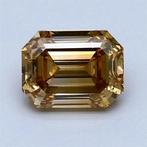 1 pcs Diamant - 1.59 ct - Smaragd - fancy bruin oranje - VS1