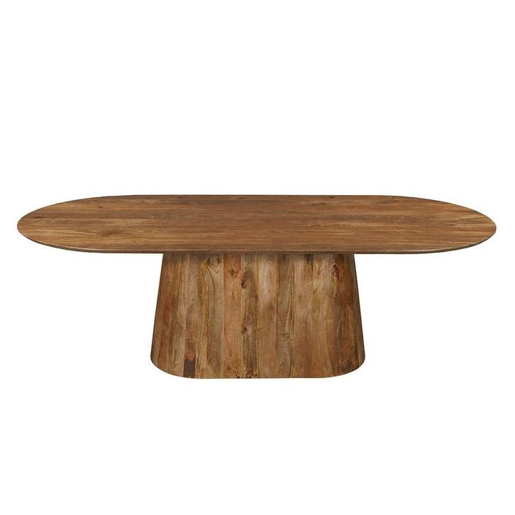 Salontafel Mangohout Mick Capsule 120 cm, Huis en Inrichting, Tafels | Salontafels, Nieuw, Overige houtsoorten, Overige vormen