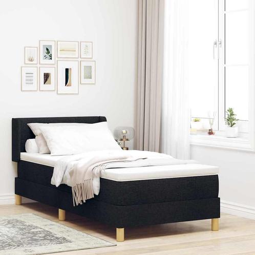 vidaXL Boxspring bed met matras Zwart en Wit 90 x 190 cm, Huis en Inrichting, Slaapkamer | Bedden, Nieuw, Verzenden