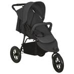 vidaXL Kinderwagen staal antracietkleurig, Enfants & Bébés, Poussettes & Combinaisons, Verzenden