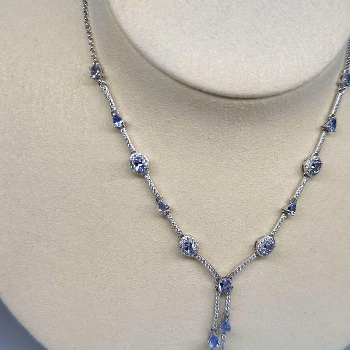 Zonder minimumprijs - Halsketting 18K witgoud verguld 925, Bijoux, Sacs & Beauté, Colliers