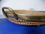 Gabriella Crespi - Tafelmiddenstuk - Messing, Rattan - Mand, Antiek en Kunst
