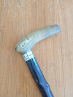 Canne de marche - Argent, Bois, Corne