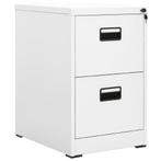 vidaXL Archiefkast 46x62x72,5 cm staal wit, Huis en Inrichting, Verzenden, Nieuw