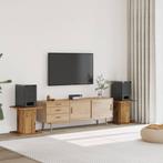 vidaXL Speakerstandaards 2 st 30x30x40 cm bewerkt hout oud, Audio, Tv en Foto, Luidsprekerboxen, Verzenden, Nieuw