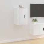 vidaXL Tv-wandmeubel 40x34,5x60 cm hoogglans wit, Verzenden, Nieuw