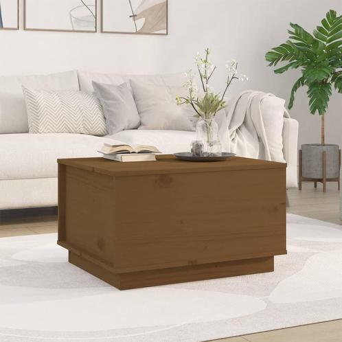 vidaXL Salontafel 60x50x35 cm massief grenenhout honingbruin, Huis en Inrichting, Tafels | Salontafels, Nieuw, Verzenden