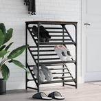 vidaXL Schoenenrek 60x30x85 cm bewerkt hout bruin eikenkleur, Verzenden, Nieuw