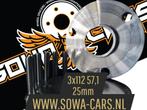 Spacers 25mm Smart Fortwo 3x112 57.1 4x100 60.1, Ophalen of Verzenden