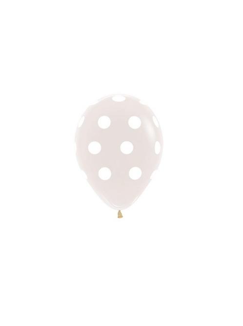 Ballonnen Polka Dots Clear 12cm 50st, Hobby en Vrije tijd, Feestartikelen, Nieuw, Verzenden