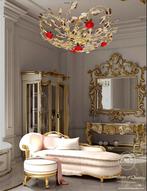 SLC Illumina - MG - Plafonnier - Plaf Rose ivoire or arg 6L, Antiek en Kunst