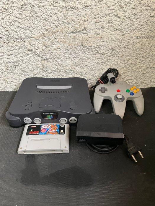 Nintendo - N64 - Nintendo 64 with controller, power supply,, Games en Spelcomputers, Spelcomputers | Overige Accessoires