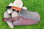 Keukenmes - Cleaver - Staal, Hout, Leder - Frankrijk