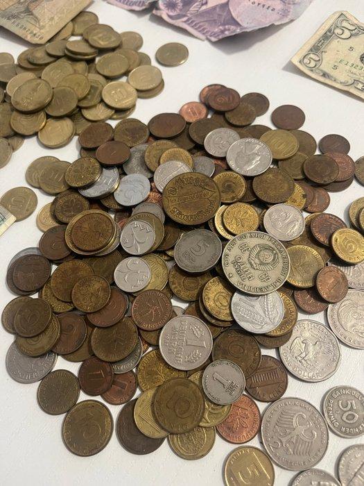 Italië, Wereld. Lotto oltre 6 Kg monete miste + banconote -, Postzegels en Munten, Munten | Europa | Niet-Euromunten