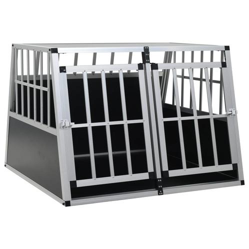 vidaXL Hondenbench met dubbele deur 94x88x69 cm, Dieren en Toebehoren, Hondenhokken, Nieuw, Verzenden