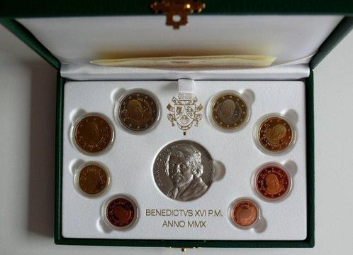 Vaticaan. Proof Set 2010 (incl. Silbermedaille) (Zonder, Postzegels en Munten, Munten | Europa | Euromunten