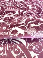 Prachtig fluwelen jacquard damast met bloemmotief, met grote, Antiquités & Art
