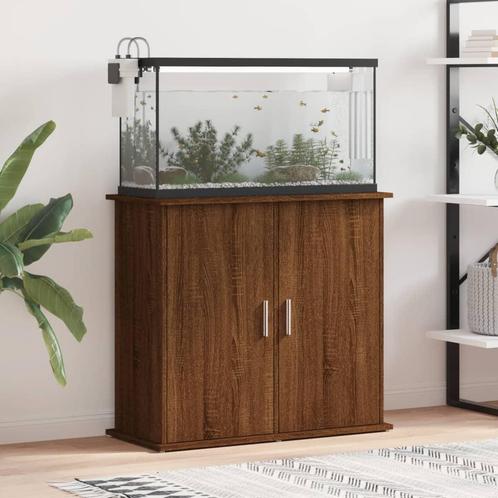 vidaXL Aquariumstandaard 81x36x73 cm bewerkt hout bruin, Dieren en Toebehoren, Vissen | Aquaria en Toebehoren, Nieuw, Verzenden