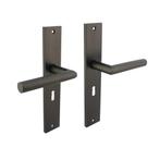 Deurklink Bastian op schild 245x45 mm sleutelgat antracie..., Doe-het-zelf en Bouw, Ophalen of Verzenden, Nieuw, Overige materialen