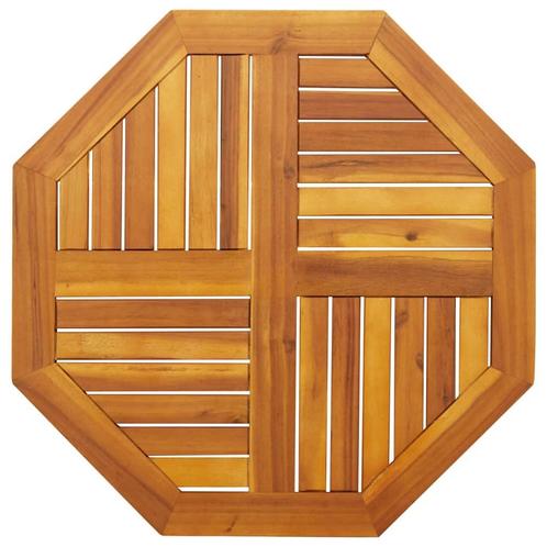 vidaXL Tafelblad achthoekig 70x70x2 cm massief acaciahout, Huis en Inrichting, Tafelonderdelen, Nieuw, Verzenden