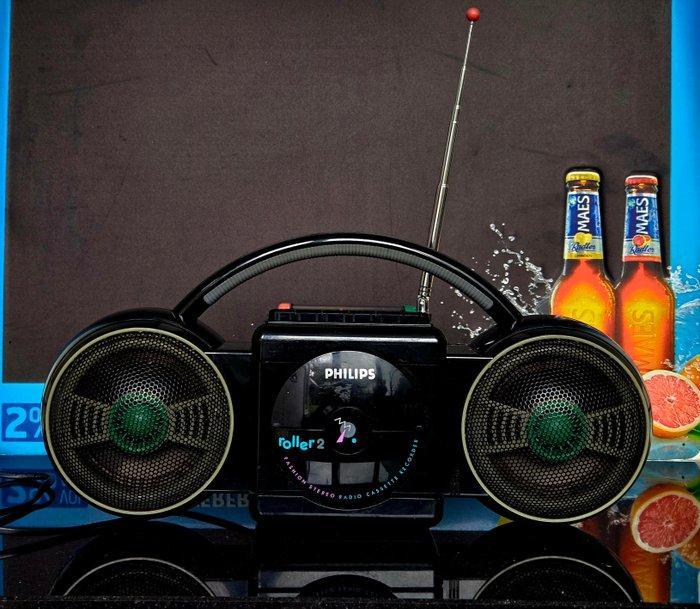 Philips - radio cassette stéréo portable vintage Philips, TV, Hi-fi & Vidéo, Radios
