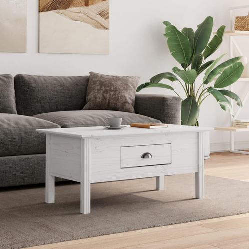 vidaXL Salontafel BODO 100x55x46 cm massief grenenhout wit, Huis en Inrichting, Tafels | Salontafels, Nieuw, Verzenden