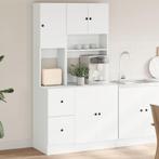 vidaXL Keukenkast 95x50x180 cm bewerkt hout wit, Huis en Inrichting, Kasten | Overige, Verzenden, Nieuw