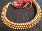 VINTAGE TRIBAL 21 K GOUDEN KRALEN CHOKER - Goud - India -