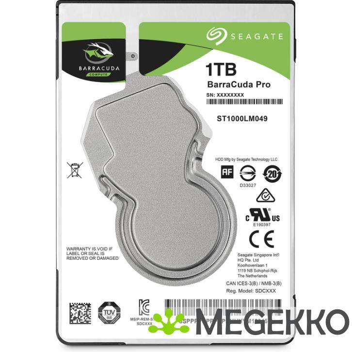 Seagate HDD 2,5  1TB Barracuda Pro, Computers en Software, Harde schijven, Nieuw, Verzenden