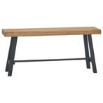 Bankje Teakhout 110cm | Retour Deal | Vintage Charme -55%, Huis en Inrichting, Gebruikt, Twee, Bruin, Verzenden
