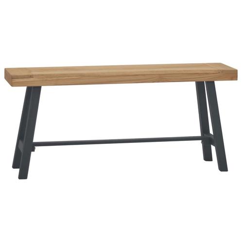 Bankje Teakhout 110cm | Retour Deal | Vintage Charme -55%, Huis en Inrichting, Stoelen, Bruin, Twee, Gebruikt, Hout, Verzenden