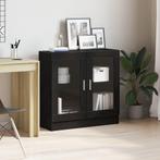 vidaXL Boekenkast Zwart Eiken 82,5x30,5x80 cm Gelaagd Hout, Huis en Inrichting, Verzenden, Nieuw