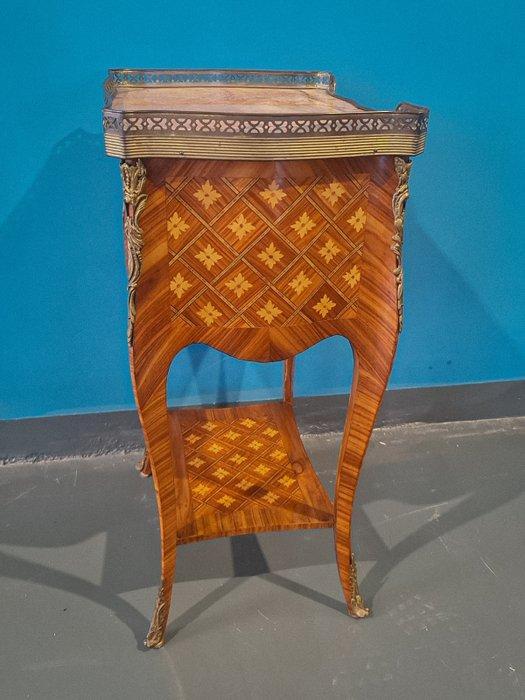 Nachtkastje - Hout, Brons, Marmer - Bijzettafeltje, Antiek en Kunst, Antiek | Overige Antiek