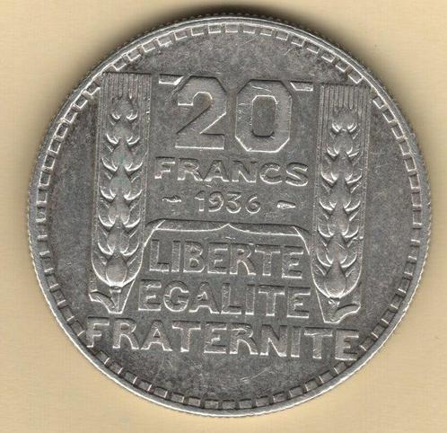 Frankrijk. IIIe République (1870-1940). 20 Francs 1936 Turin, Postzegels en Munten, Munten | Europa | Euromunten