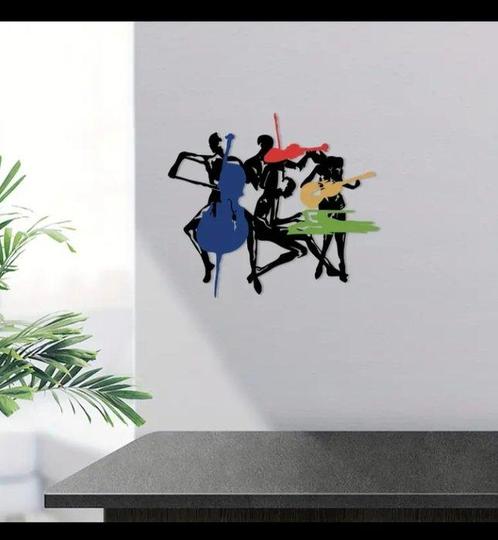 Wanddecoratie - Muurkunst Muzikanten, Antiek en Kunst, Kunst | Designobjecten