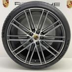 Porsche Cayenne E3 22inch Turbo IV Antraciet/Alu met banden, Ophalen, Gebruikt, Banden en Velgen, Overige maten