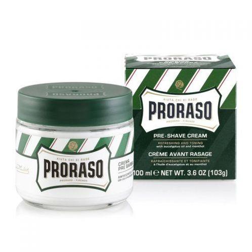Proraso Groen Pre-Shave Cream 100ml (Scheerschuim), Handtassen en Accessoires, Uiterlijk | Gezichtsverzorging, Nieuw, Verzenden