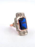 Zonder minimumprijs - Ring - 9 kt. Roségoud, Witgoud Saffier, Nieuw