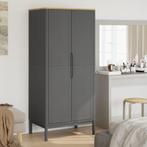 vidaXL Garde-robe FLORO gris 77x53x171 cm bois massif de, Maison & Meubles, Verzenden, Neuf