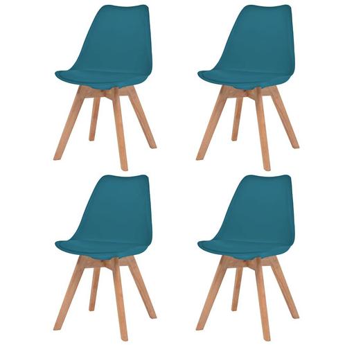 vidaXL Eetkamerstoelen 4 st kunststof turquoise, Huis en Inrichting, Stoelen, Nieuw, Verzenden
