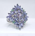 Zonder Minimumprijs - Ring Zilver - 7.04ct. tw. Tanzaniet -, Handtassen en Accessoires, Ringen, Nieuw